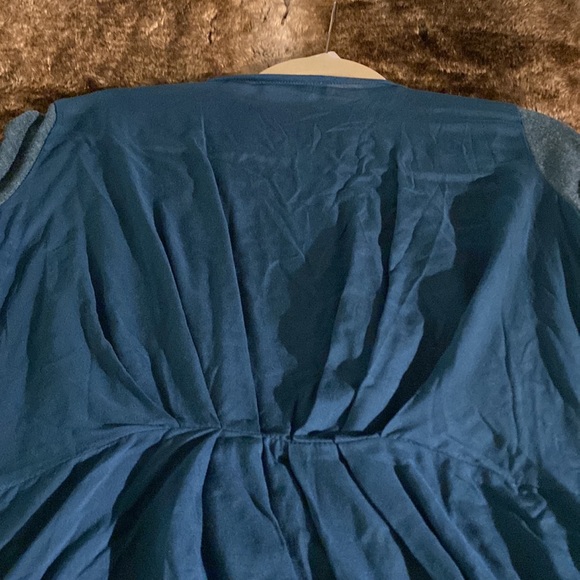 New, never worn Blue Tassle/Anthropologie blouse. - Picture 5 of 6